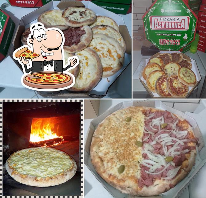 Escolha pizza no Pizzaria Asa Branca restaurante e delivery