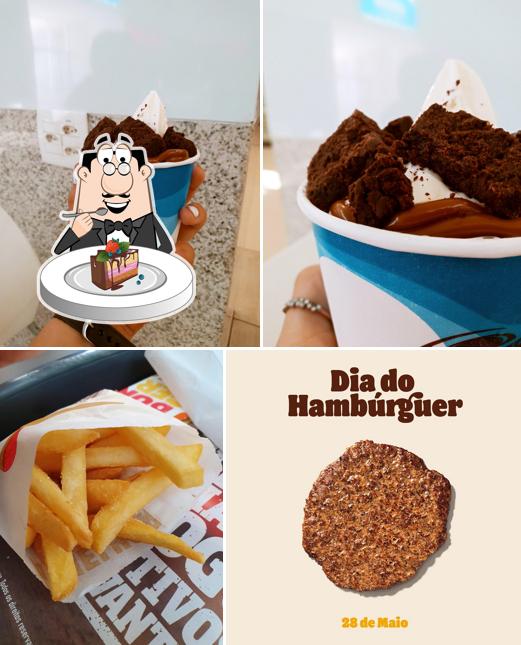 Bolo de chocolate em Burger King