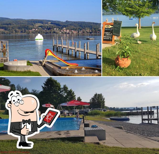 Guarda questa foto di Strandbad Steckborn mit Herberge & Campingplatz