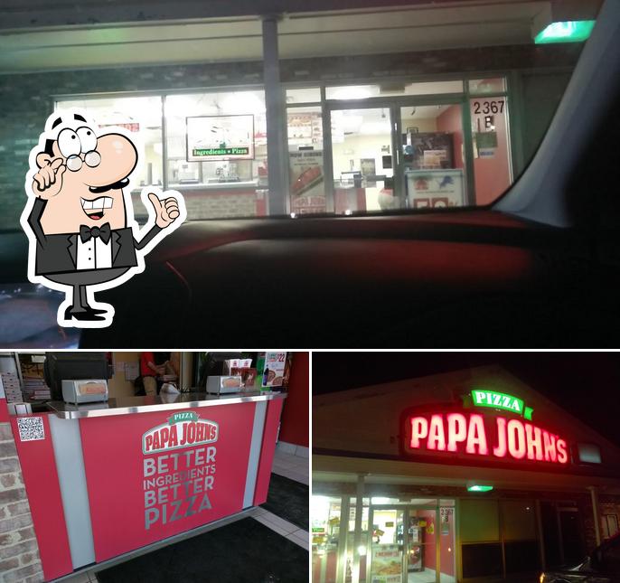 El interior de Papa Johns Pizza