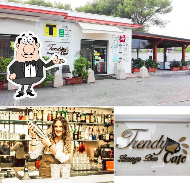 Gli interni di TRENDY CAFE' LOUNGE BAR STAZIONE DI SERVIZIO CARBURANTI SPONGANO, AREA DI SERVIZIO SPONGANO