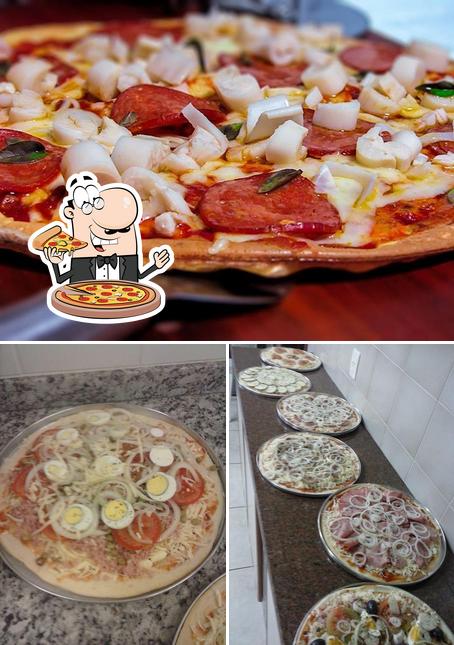 Experimente pizza no Casa Nova Pizzaria e Restaurante