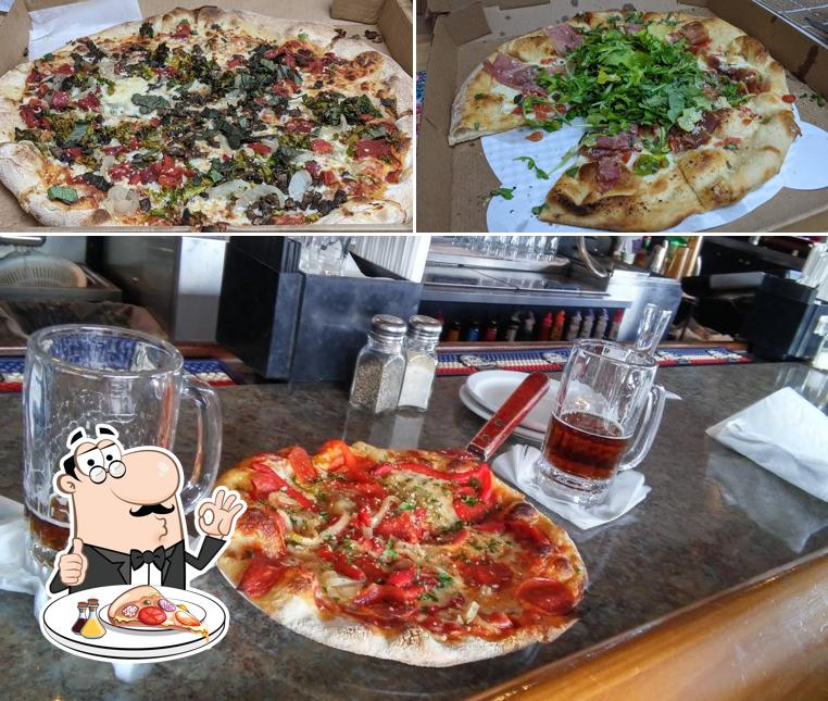 Order pizza at Dimitri's Restaurant, Pizza Kitchen and Its 5 O'clock Somewhere Bar