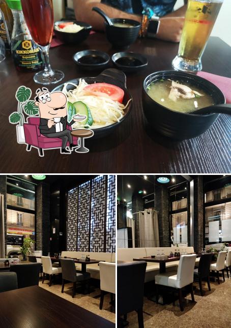 This is the image showing interior and dessert at Restaurant KOYAMA