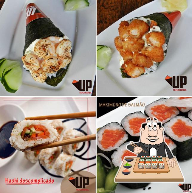 Prove diversas opções de sushi