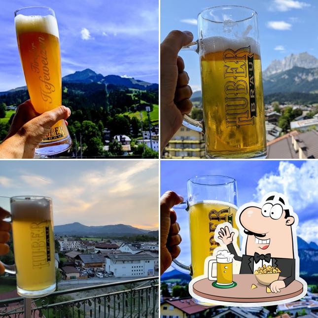 "Huber Bräu Turmstüberl" предоставляет гостям богатый выбор сортов пива