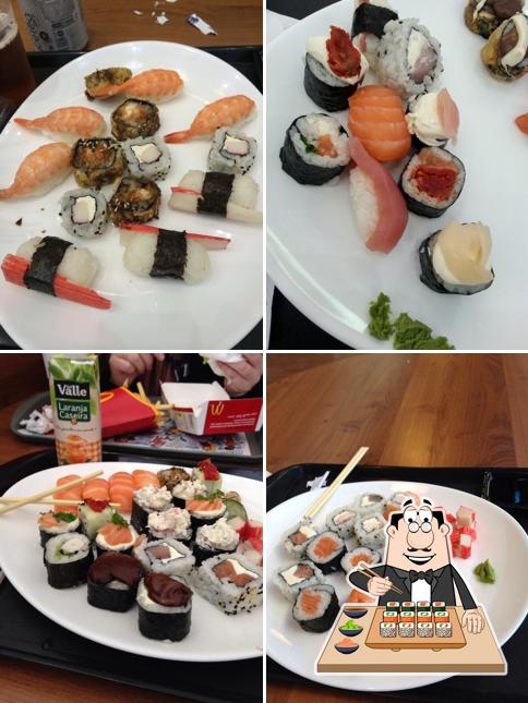 Peça diferentes opções de sushi