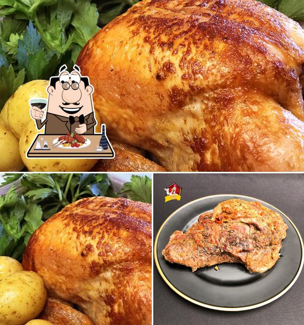 Peça refeições de carne no Garagem do Frango Taubaté