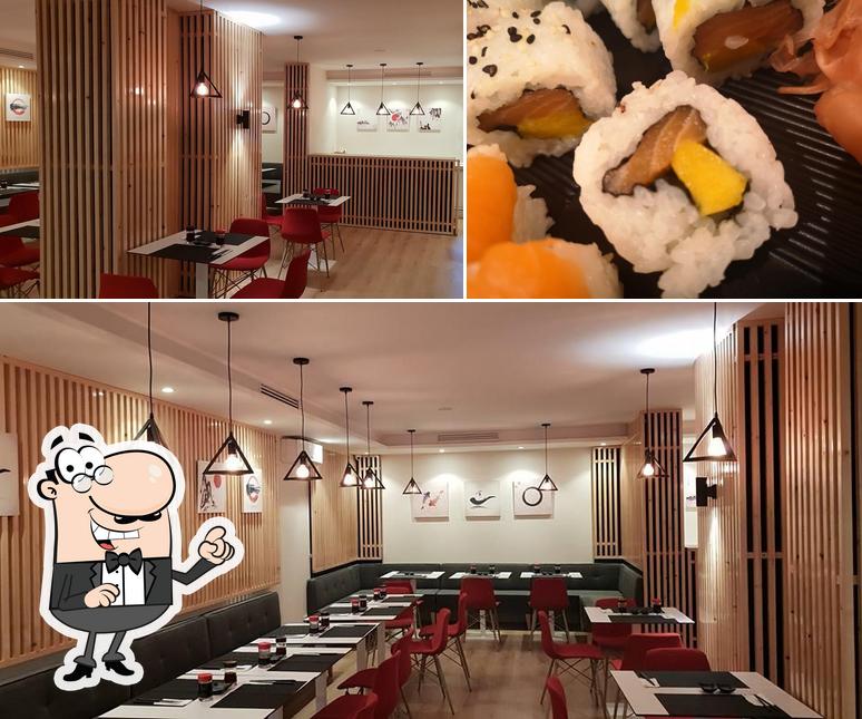 La intérieur et sushi du restaurant