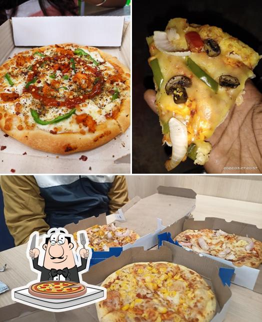 Pick pizza at Domino's Pizza