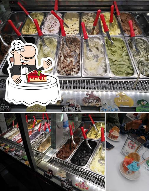 Gelateria Biancaneve serve un'ampia selezione di dessert