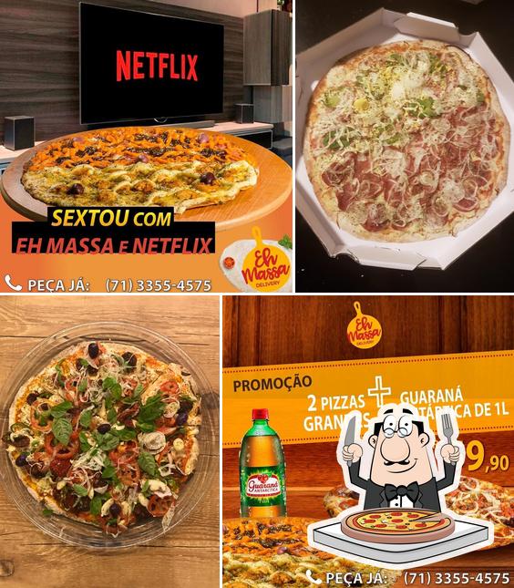 Escolha pizza no Eh Massa