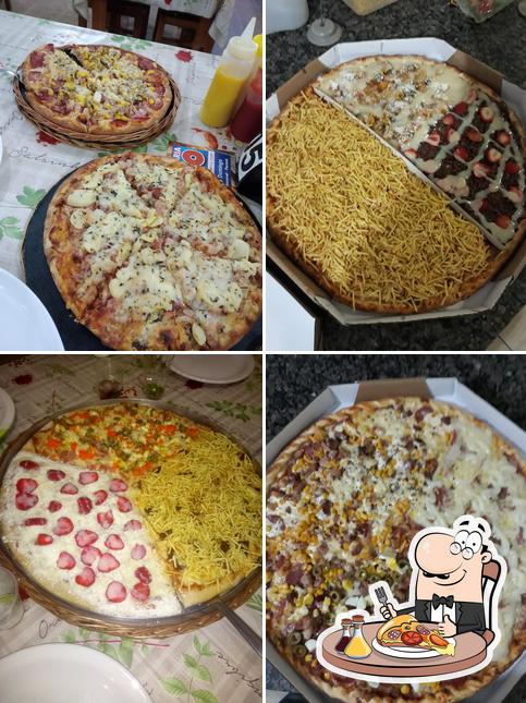 Peça diferentes variedades de pizza