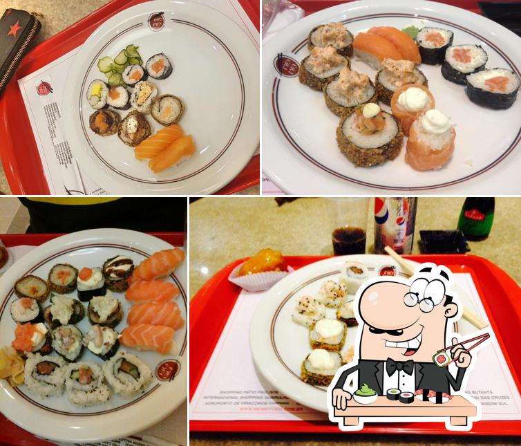 Prove diversas opções de sushi