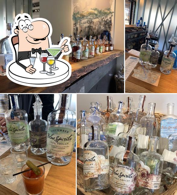 Blue Spirits Distilling and Events Center in Leavenworth Restaurant menu and reviews