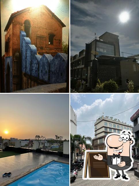The exterior of Nataraj Sarovar Portico-Jhansi