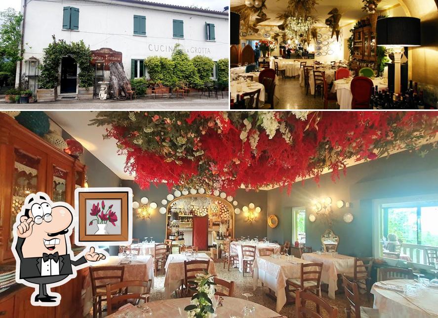 Gli interni di Antica Trattoria La Grotta