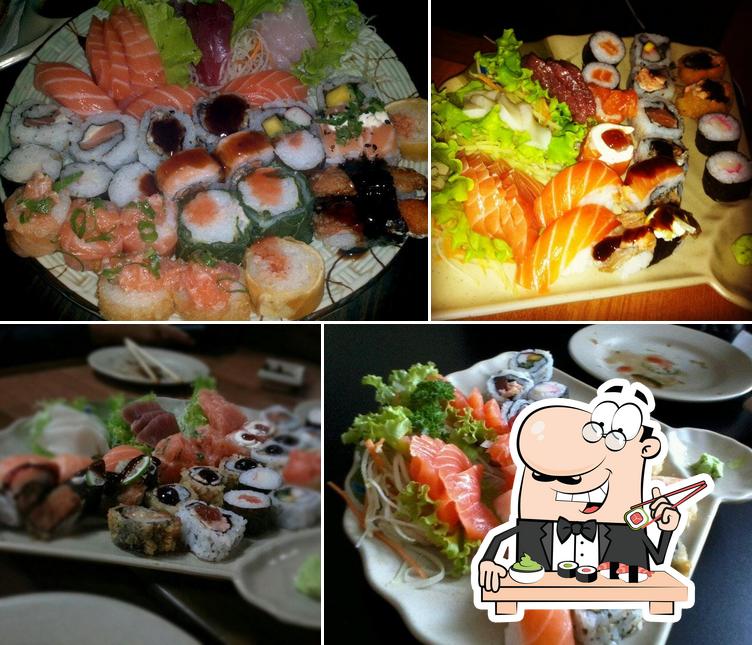 Prove diversas opções de sushi