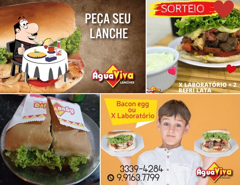 Peça um hambúrguer no Água Viva Lanches e Porções