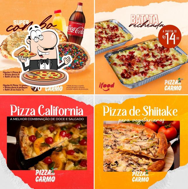 Escolha diferentes tipos de pizza