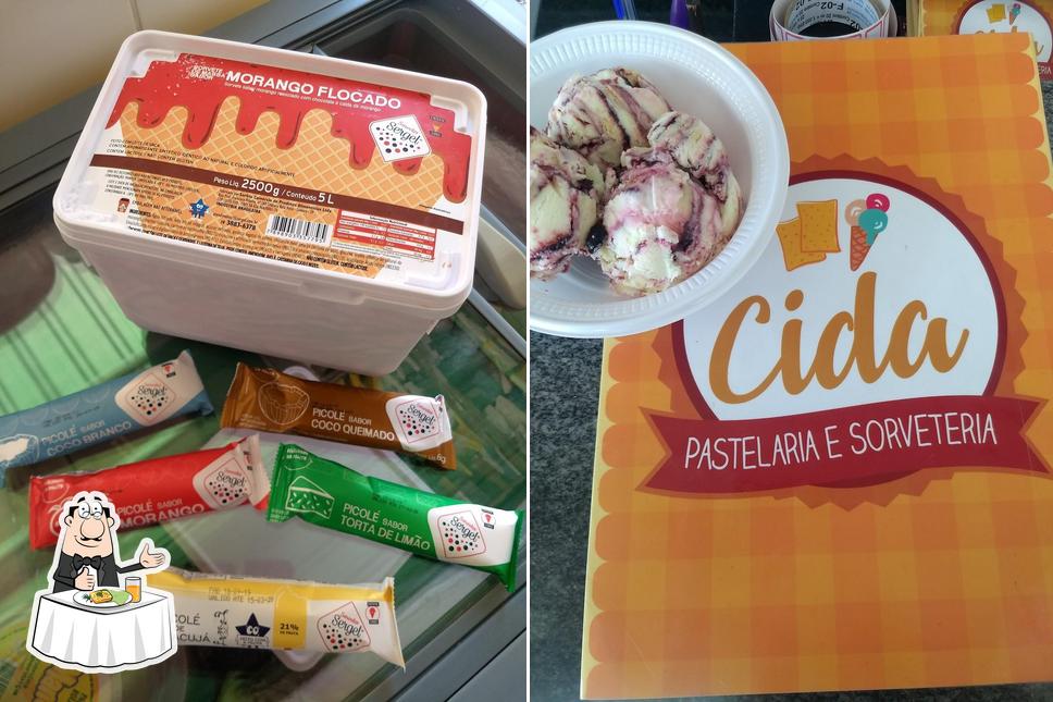 Platos en Pastelaria e Sorveteria da Cida