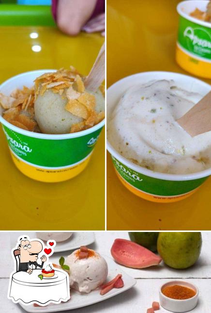 Apsara Ice Creams serves a selection of sweet dishes