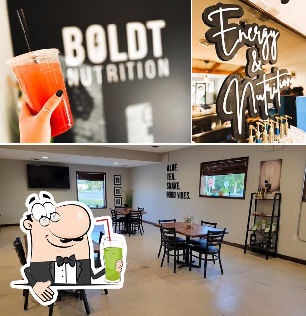 Enjoy a beverage at BOLDT Nutrition