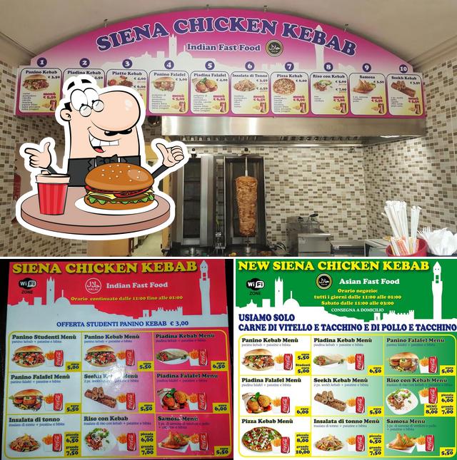 Ordina un hamburger a New siena chicken kebab