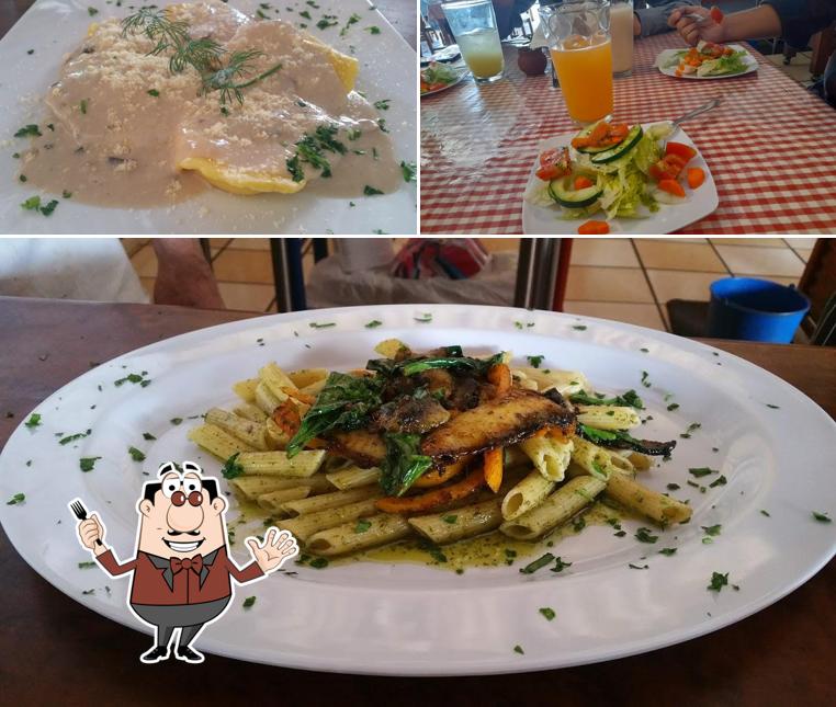 Посмотрите на эту фотографию, где видны еда и столики в Cucina Italiana Da Pasquale
