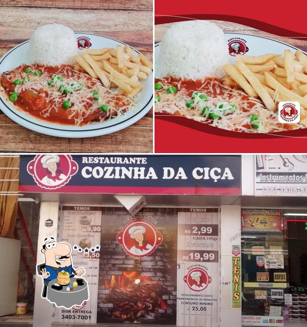 Confira a imagem apresentando comida e interior a Restaurante Cozinha Da Ciça