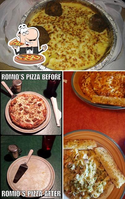 Prueba una pizza en Romio's Pizza & Pasta