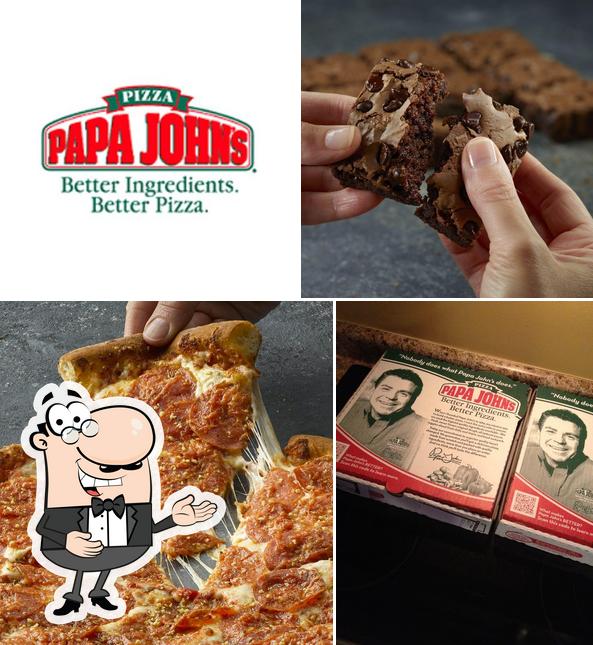 Look at the photo of Papa Johns Pizza