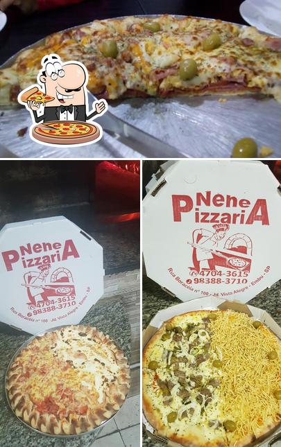 Experimente pizza no Nenê Pizzaria