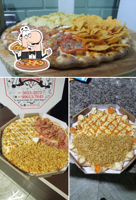 Peça pizza no Super Bros Pizzaria
