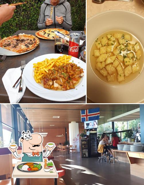 La immagine della cibo e interni di Pizzeria St. Sisinius