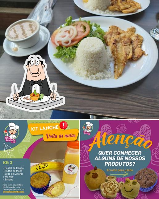 A ilustração do Lanchinho’s comida e bebida