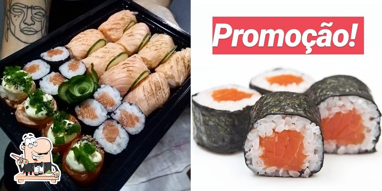 Prove diversas opções de sushi