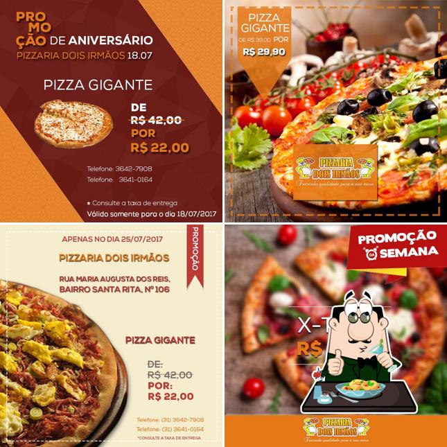 Comida em Pizzaria Dois irmaos