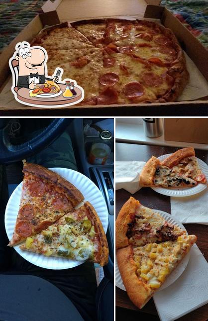 Get pizza at Smug's Pizza