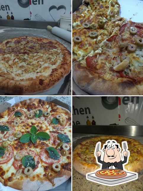 Escolha diferentes tipos de pizza