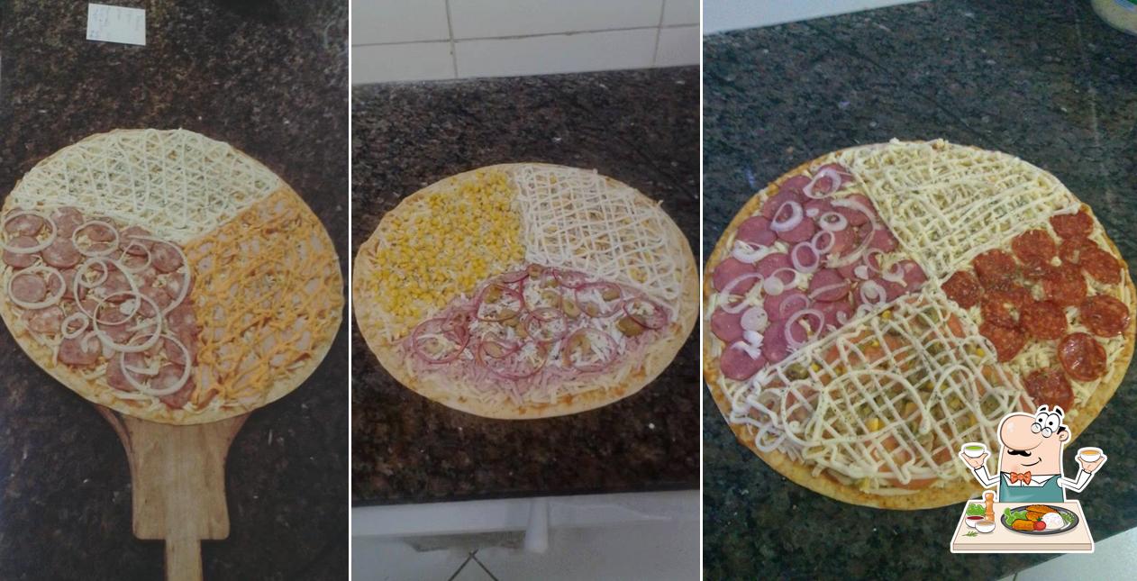 Platos en Pizza na pedra