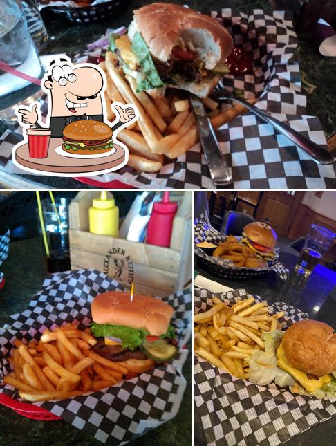 Get a burger at Whistle Stop Pub