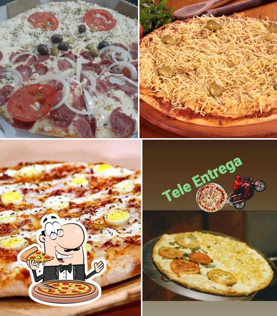 Peça diferentes tipos de pizza