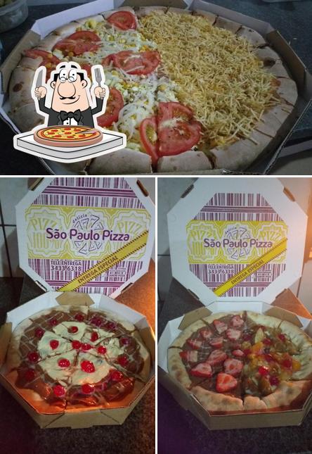 Escolha diferentes tipos de pizza