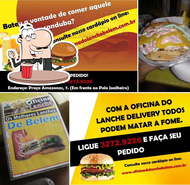 Consiga um hambúrguer no Oficina Do Lanche