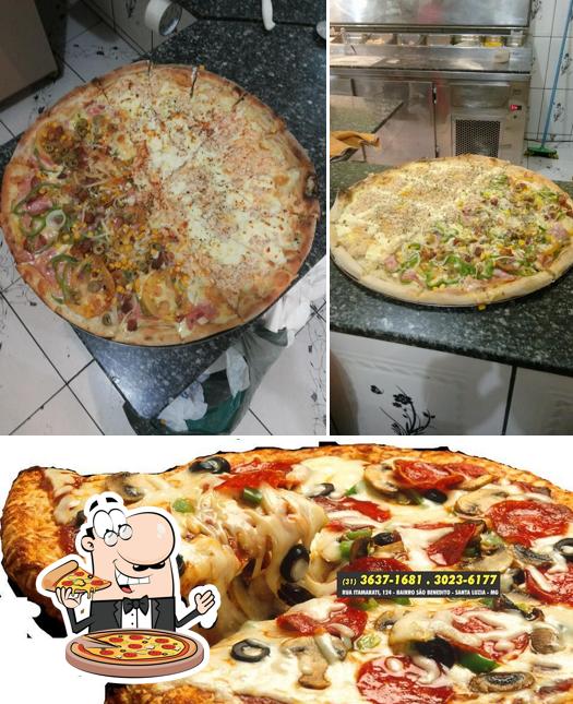 Experimente pizza no Pizzaria da Praça