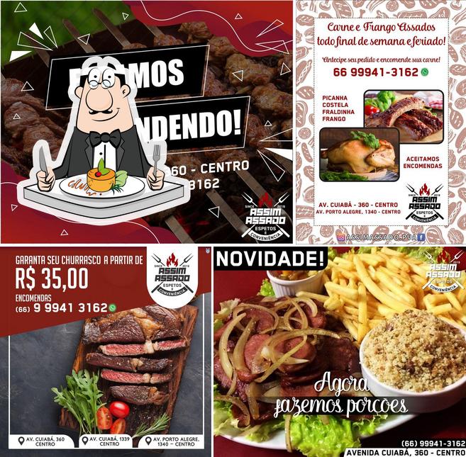 Comida em Assim Assado Espetos e Conveniência