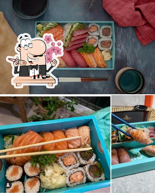 Peça diferentes opções de sushi