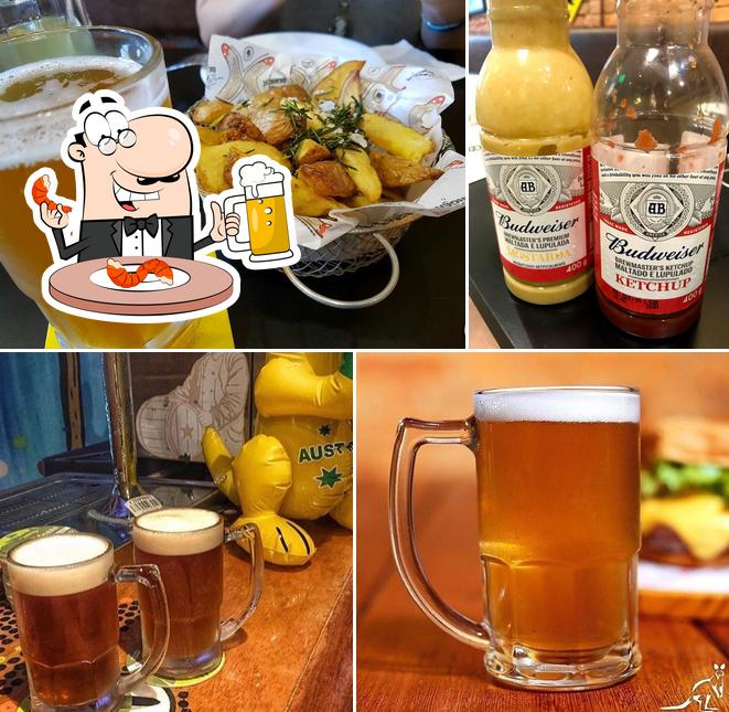 Aus Burger offerece uma gama de cervejas