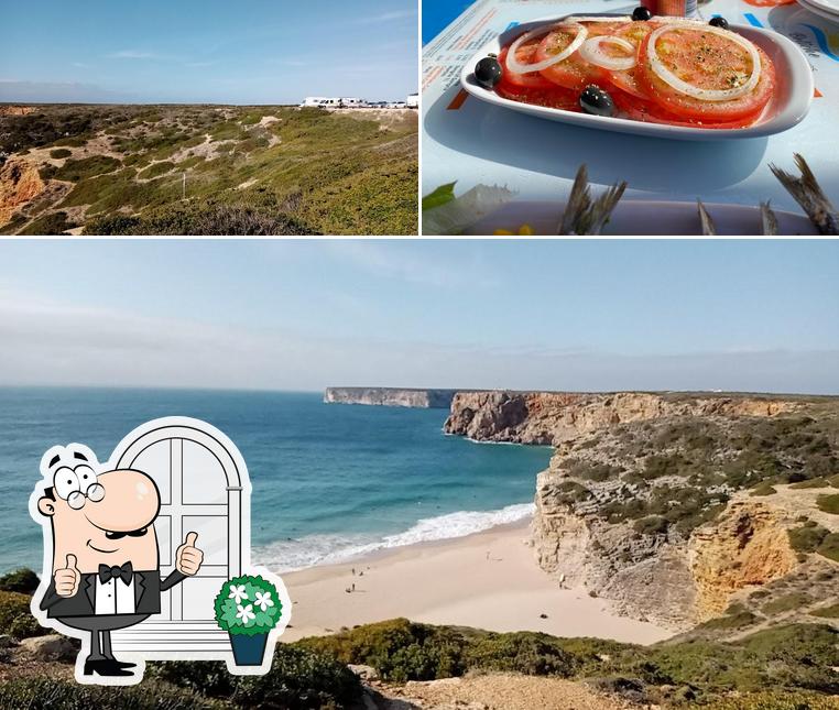 This is the photo depicting exterior and food at Beliche Beach Bar - Sagres